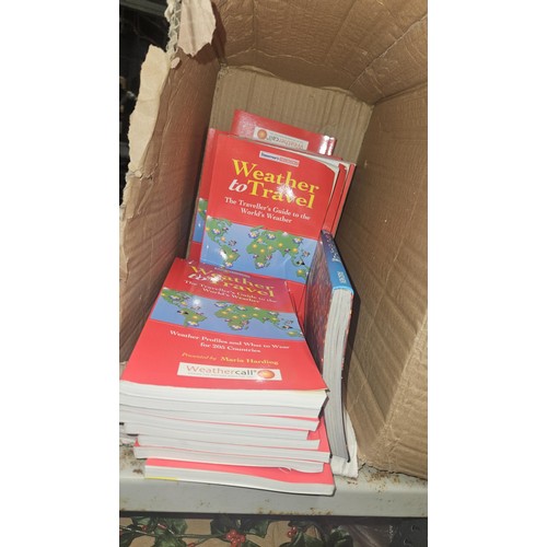 2612 - A quantity of England flags and a box of weather travel guides