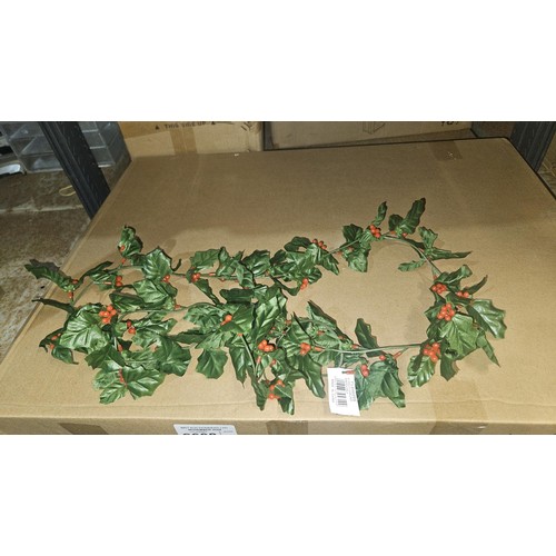 2613 - A box containing a large quantity of 6ft Holly Garlands 4x24=96