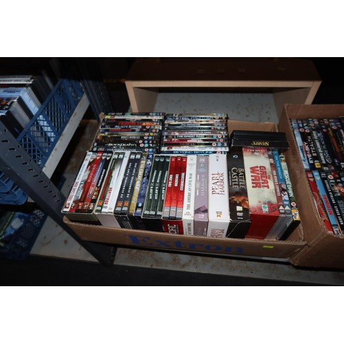 2464 - A quantity of various DVD box sets and films, contents of 2 shelves