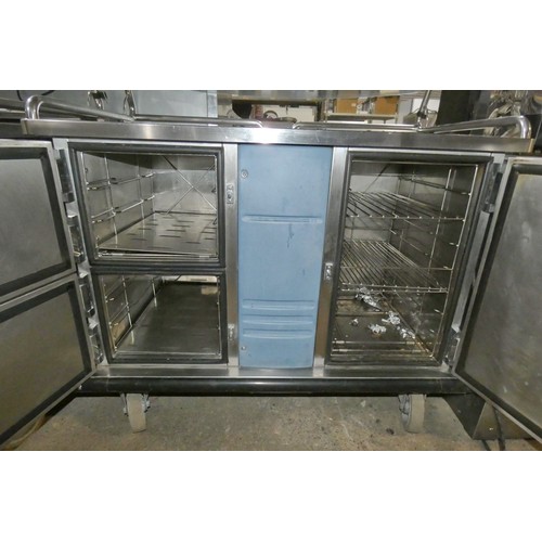 1179 - 2 mobile heated commercial stainless steel heated trolley, no make or model visible 240v - trade, 1-... 