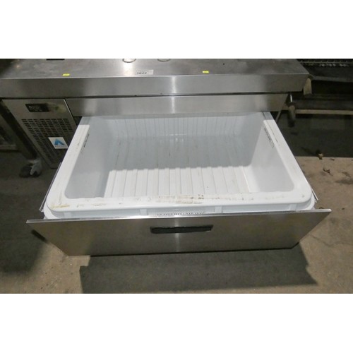 1022 - A low commercial stainless steel refrigerated drawer unit by Adante type VCS-IP21 2013 240v - trade