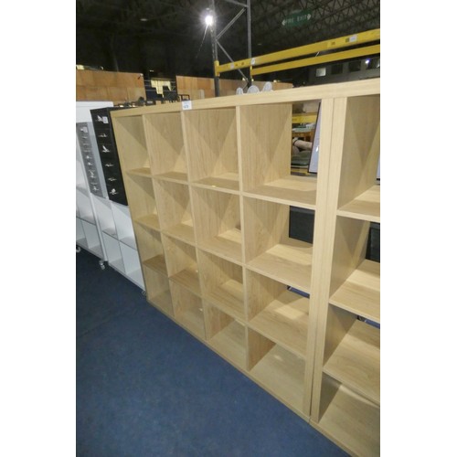 1479 - 1 x wood effect cube shelving unit approx 147 x 39 x 147cm high