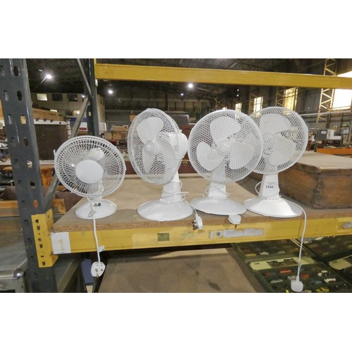 1544 - 4 x desk fans 240v (Trade)