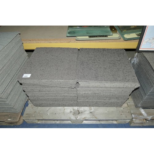 1545 - 1 x pallet containing a quantity of approx 170 x dark patterned carpet tiles each measuring approx 5... 