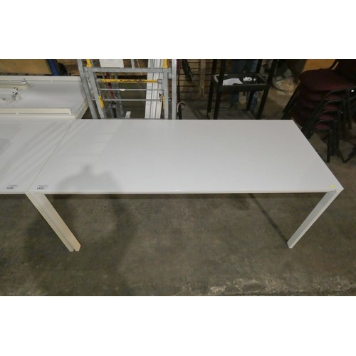 1555 - 1 x IKEA Melltorp white rectangular table approx 176 x 75cm - built