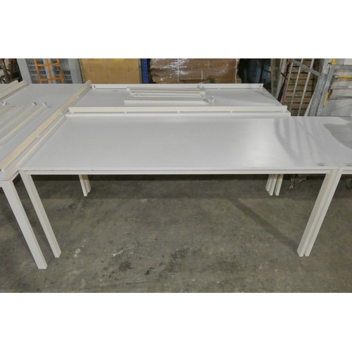 1556 - 1 x IKEA Melltorp white rectangular table approx 176 x 75cm - built