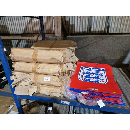 2021 - A quantity of gift bags with the England football emblem printed on them