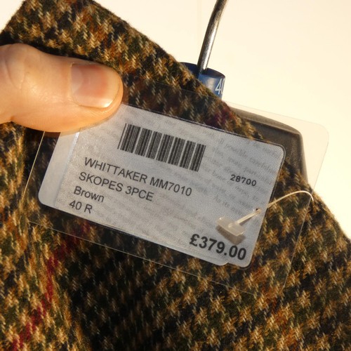 53 - A gentleman's Whittaker suit by Skopes, jacket 40R & trousers 34R, includes waistcoat, retail price ... 