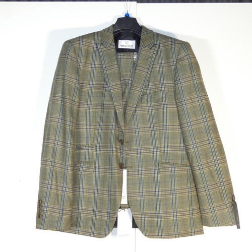 71 - A gentleman's green check suit by Wilvorst, jacket 42R & trousers size unknown, includes waistcoat, ... 