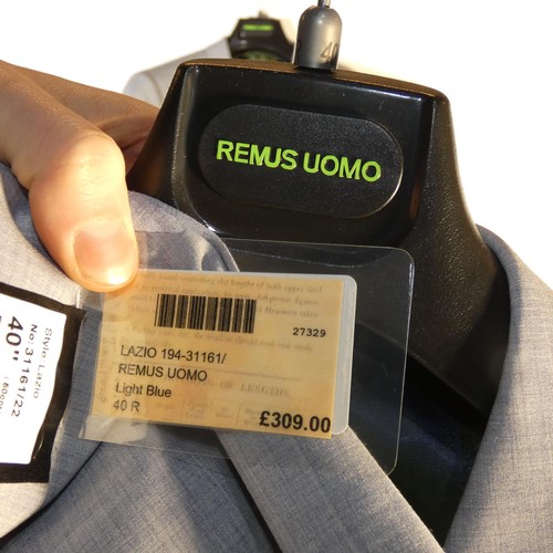 77 - A gentleman's blue suit by Remus Uomo, jacket 40R & trousers 40R, includes waistcoat, retail price £... 