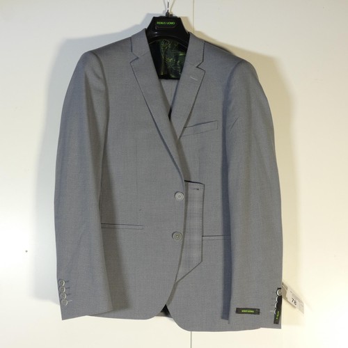 78 - A gentleman's grey/blue suit by Remus Uomo, jacket 40R & trousers 40R, includes waistcoat, retail pr... 