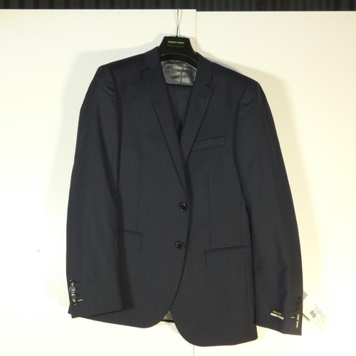 80 - A gentleman's blue suit by Remus Uomo, jacket 40R & trousers 34R, includes waistcoat, retail price £... 