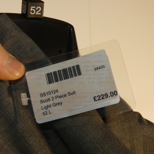 141 - A gentleman's grey suit by Scott, jacket 52L & trousers 46L, no waistcoat, retail price £229 - pleas... 