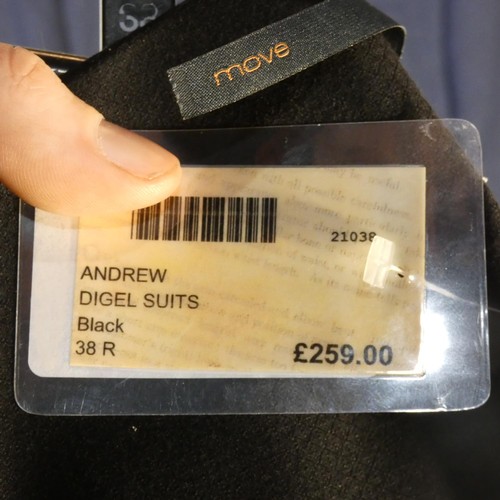 157 - A gentleman's black suit by Digel, jacket 38R & trousers 38R, no waistcoat, retail price £259 - plea... 