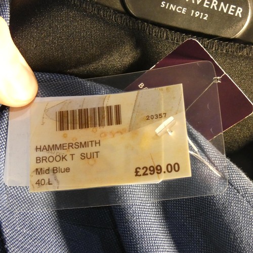 123 - A gentleman's blue suit by Brook Taverner, jacket 40L & trousers 34L, no waistcoat, retail price £29... 