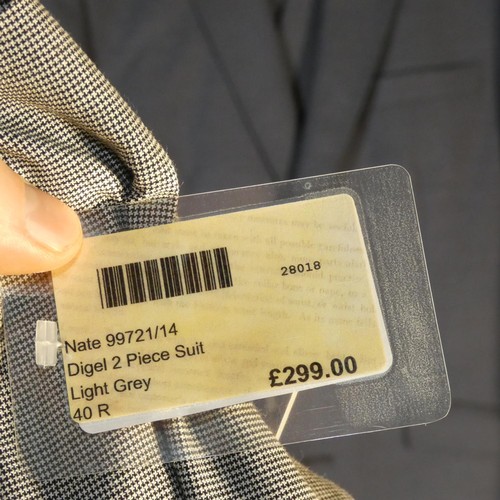 161 - A gentleman's grey suit by Digel, jacket 40R & trousers 38R, no waistcoat, retail price £299 - pleas... 