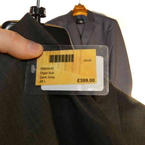 186 - A gentleman's grey suit by Digel, jacket 48L & trousers 41 3/4L, no waistcoat, retail price £399 - p... 