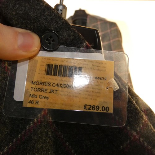 199 - A gentleman's grey check jacket by Torre size 46R, retail price £269 - please see pictures for more ... 