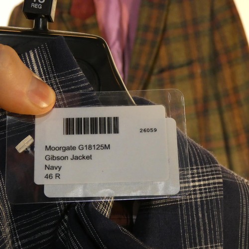 212 - A gentleman's blue check jacket by Gibson size 46R, retail price £189 - please see pictures for more... 