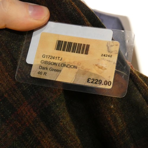 213 - A gentleman's green check jacket by Gibson size 46R, retail price £229 - please see pictures for mor... 