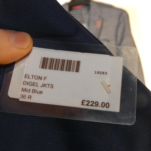 221 - A gentleman's blue jacket by Digel size 36R, retail price approx £229 - please see pictures for more... 