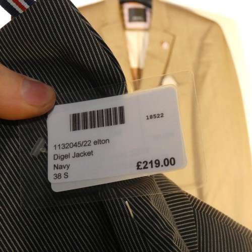 225 - A gentleman's blue jacket by Digel size 38s, retail price approx £219 - please see pictures for more... 