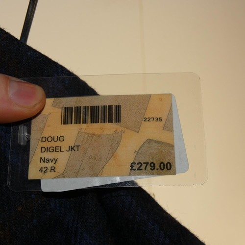 238 - A gentleman's blue check jacket by Digel size 42R, retail price approx £279 - please see pictures fo... 