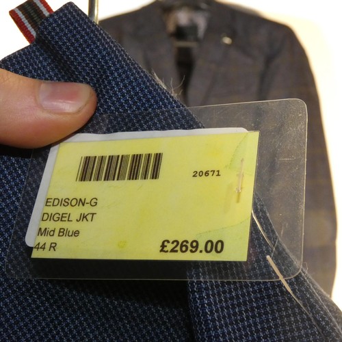 256 - A gentleman's blue jacket by Digel size 44R, retail price approx £269 - please see pictures for more... 