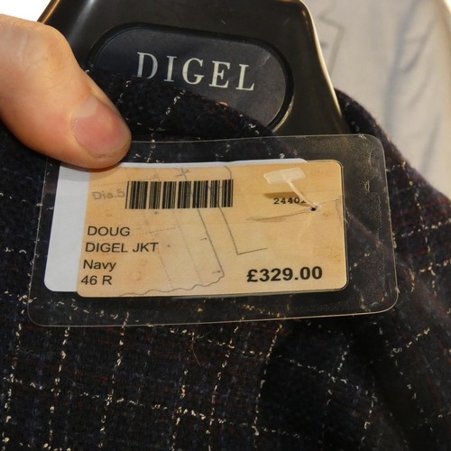 260 - A gentleman's blue check jacket by Digel size 46R, retail price approx £329 - please see pictures fo... 