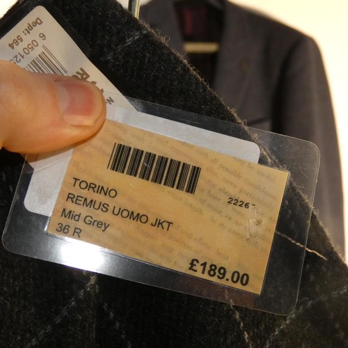 268 - A gentleman's grey jacket by Remus Uomo size 36R, retail price approx £189 - please see pictures for... 