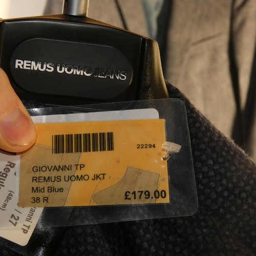 269 - A gentleman's blue jacket by Remus Uomo size 38R, retail price approx £179 - please see pictures for... 