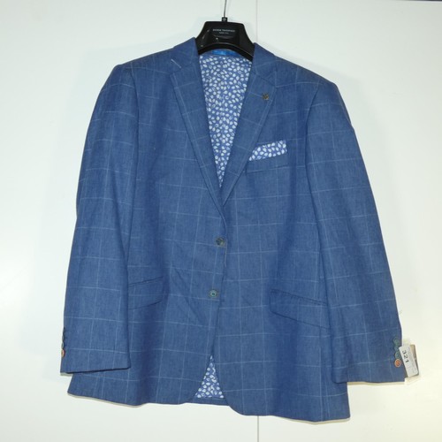 321 - A gentleman's blue check jacket by Brook Taverner size 46R, retail price approx £239 - please see pi... 