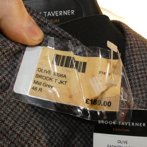 325 - A gentleman's grey check jacket by Brook Taverner size 46R, retail price approx £189 - please see pi... 