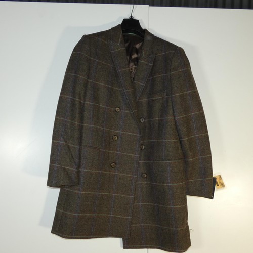 338 - A gentleman's green check overcoat by Hugo James size 40R, retail price approx £249 - please see pic... 