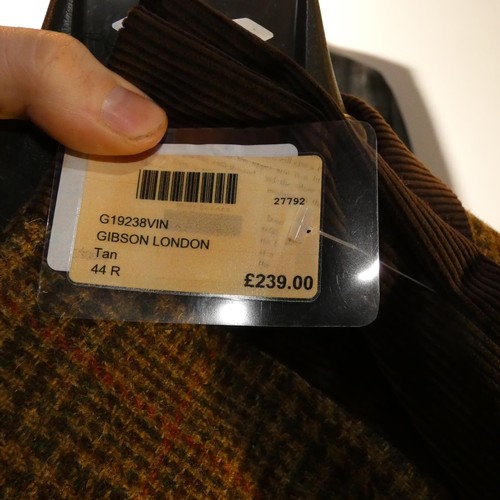 345 - A gentleman's tan overcoat by Gibson size 44R, retail price £239 - please see pictures for more deta... 