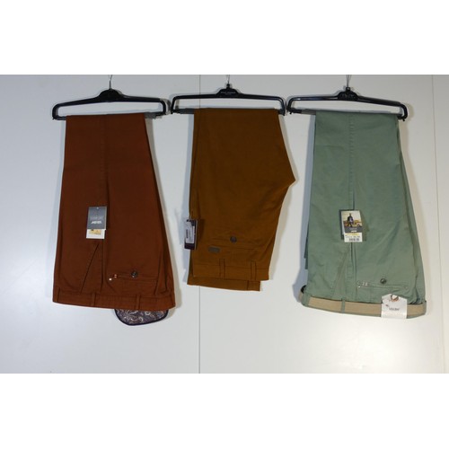 363 - 3 x pairs of gentleman's trousers size 36L - retail over £220 - please see pictures for more