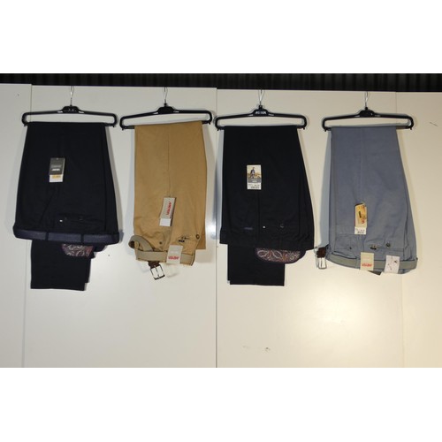 371 - 4 x pairs of gentleman's trousers size 38L - retail over £300 - please see pictures for more