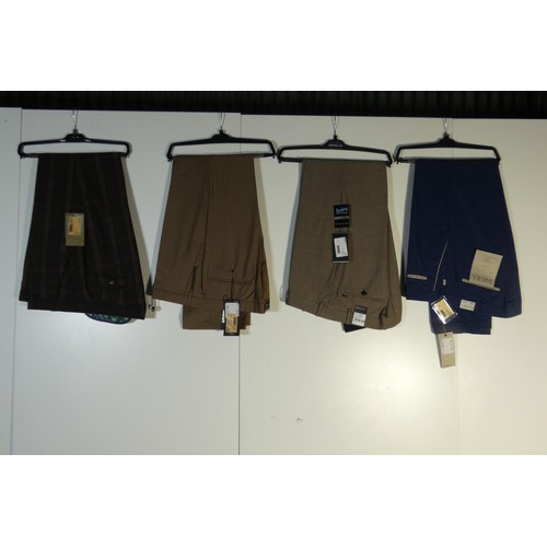 373 - 4 x pairs of gentleman's trousers size 40R - retail over £400 - please see pictures for more