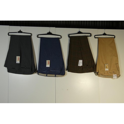 386 - 4 x pairs of gentleman's trousers size 50R - retail over £350 - please see pictures for more details