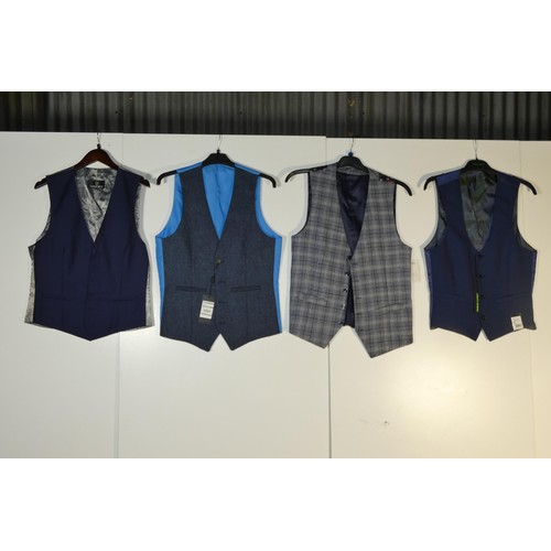 400 - 4 x men's waistcoats size 36 - retail approx £200 - please see pictures for more details