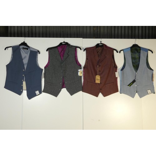 403 - 4 x men's waistcoats size 38 - retail approx £200 - please see pictures for more details