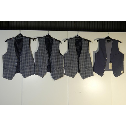 409 - 4 x men's waistcoats size 40 - retail approx £200 - please see pictures for more details