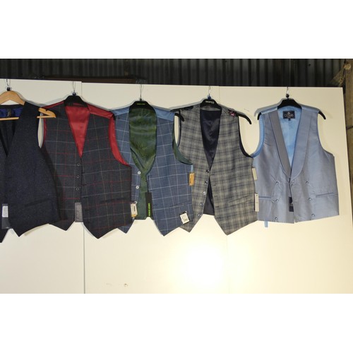 410 - 7 x men's waistcoats size 40 - retail over £350 - please see pictures for more details