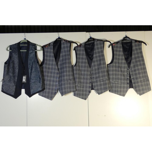 412 - 4 x men's waistcoats size 42 - retail approx £200 - please see pictures for more details