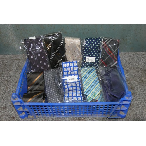 481 - 10 various colour neck ties, please see pictures for more details, contents of 1 basket, basket not ... 