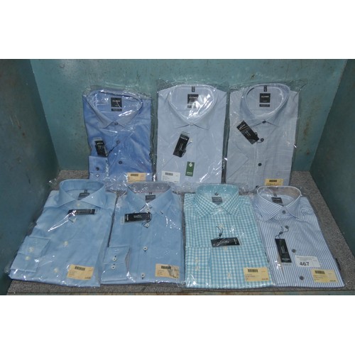 467 - 7 x gentleman's various colour shirts, sizes 15, 15.5 and 16