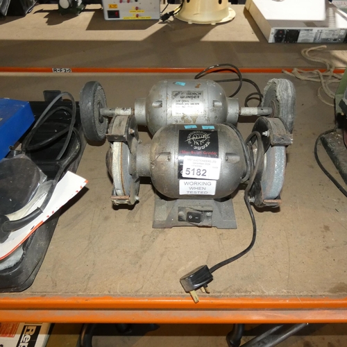 5182 - 1 x Performance Power bench grinder and 1 x Hilka bench polisher - both 240v