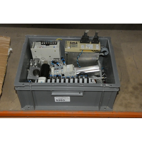 5203 - 1 box containing a quantity of various items including an Omron regeneration unit, an Omron AC Servo... 