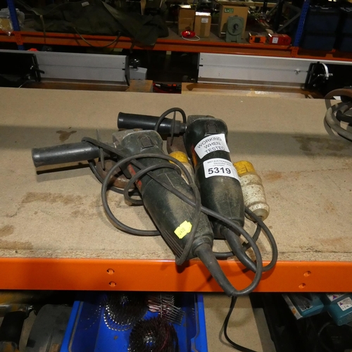 5319 - 2 x Metabo 115mm angle grinders both 110v