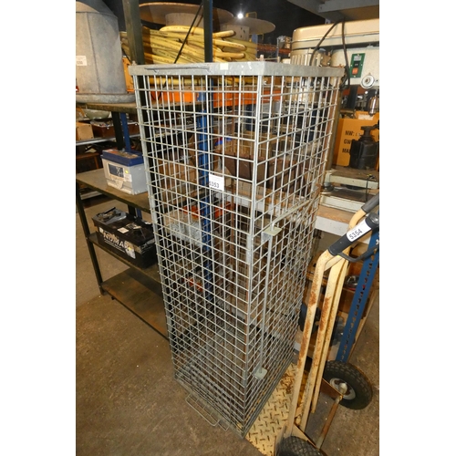 5353 - 1 x large galvanised metal mesh animal trap (fox?)